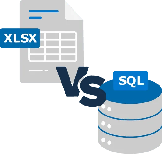 Excel file (XLSX) vs. SQL database