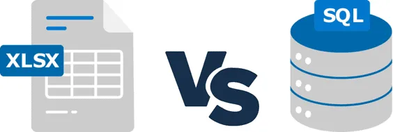 Excel file (XLSX) vs. SQL database