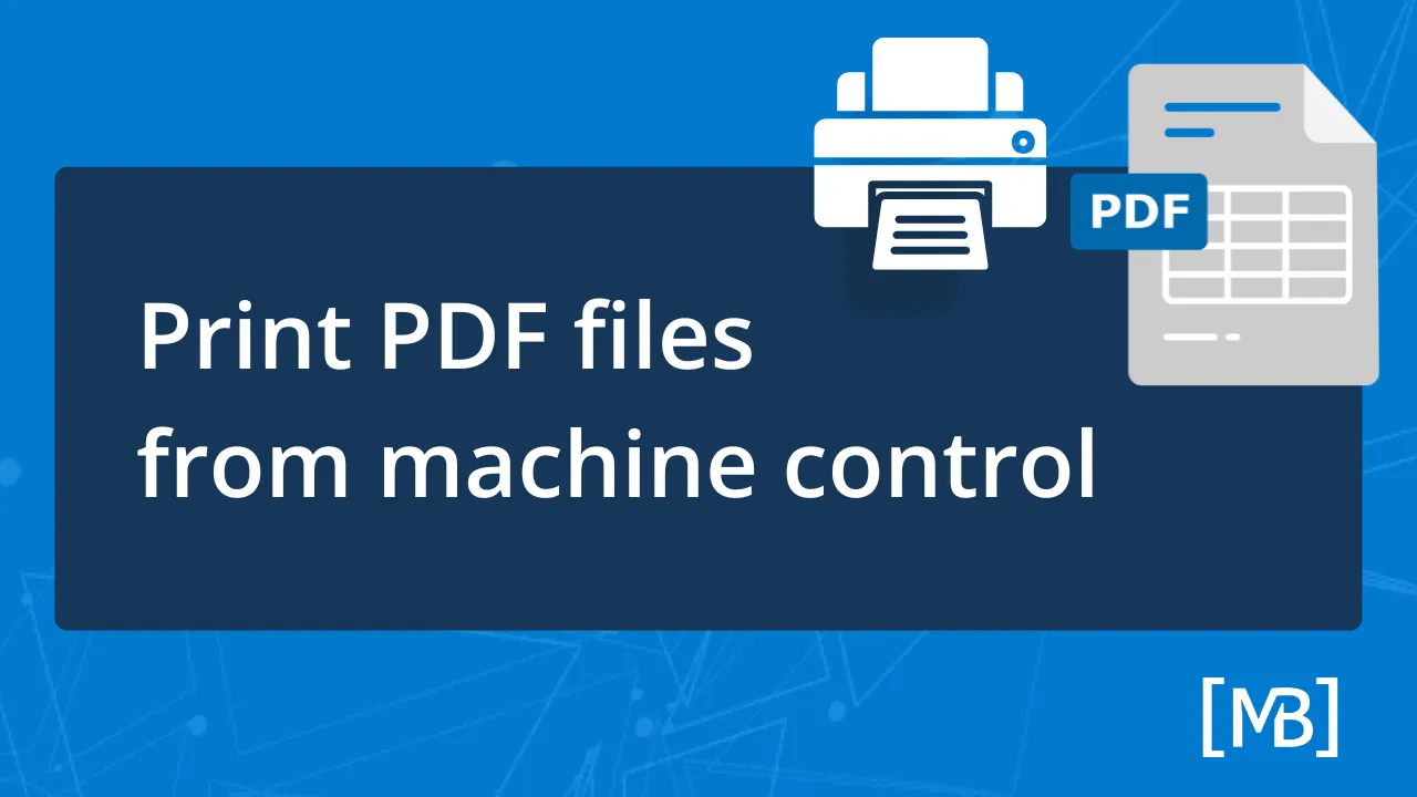 Preview image: Print PDF files from the machine control system