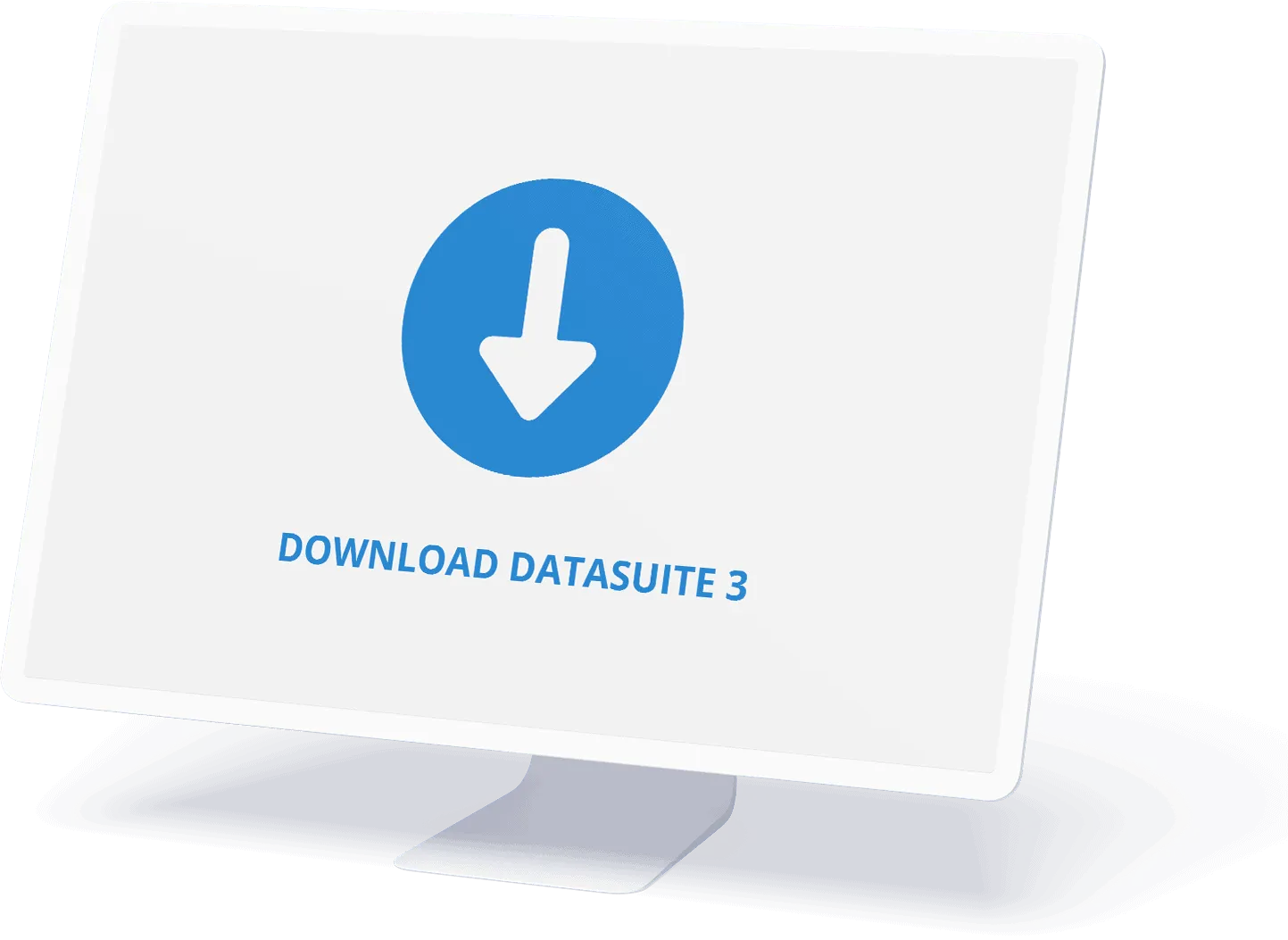 Monitor showing “Download DataSuite 3”