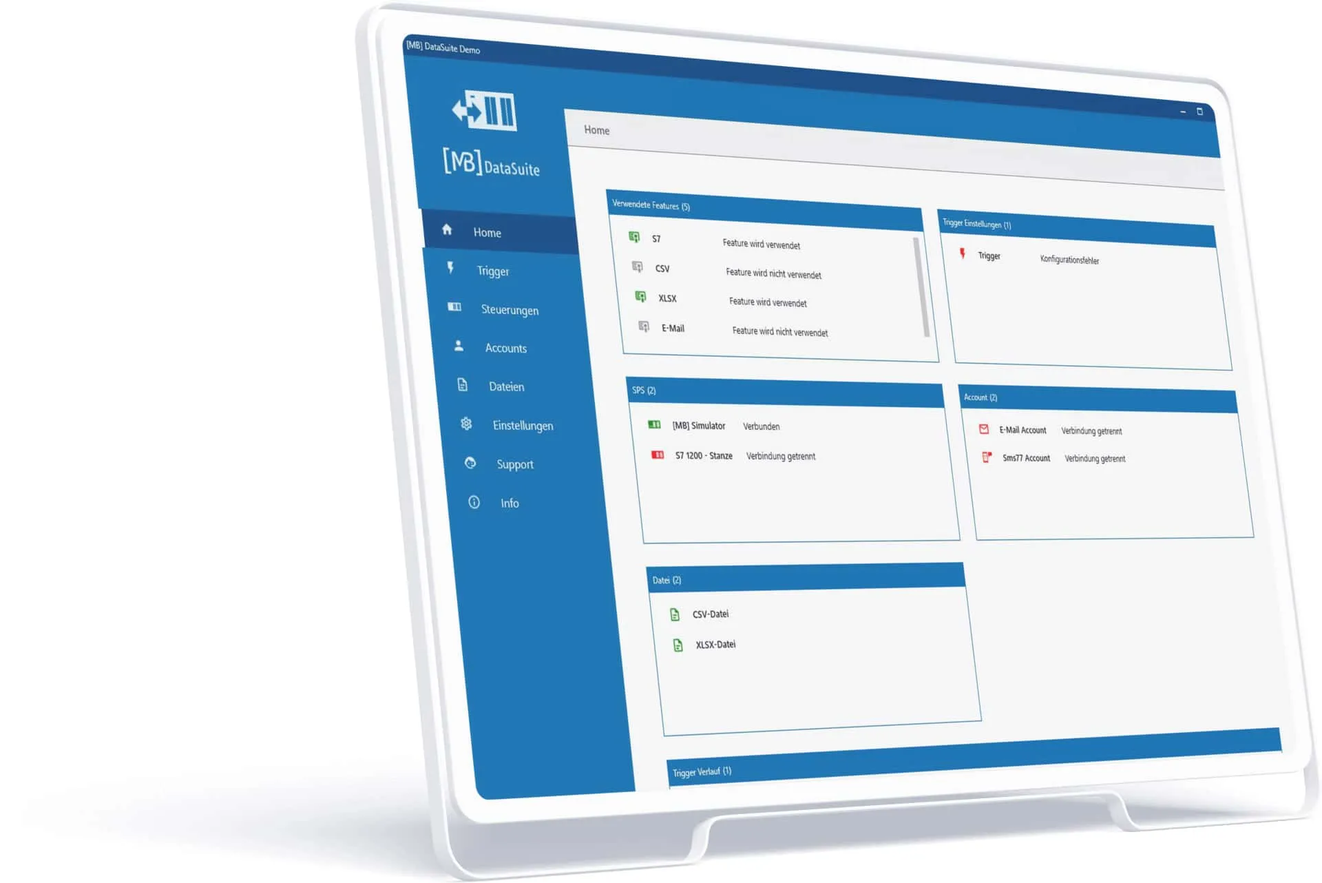 Alle Maschinendaten im Blick mit einer Software