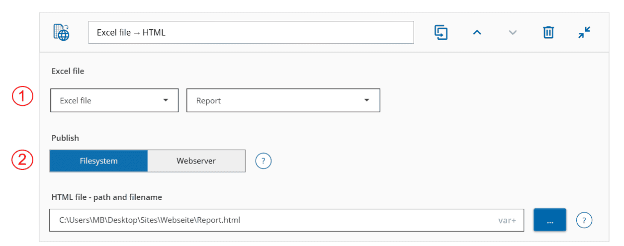 Convert Excel file to HTML file | MB Datasuite