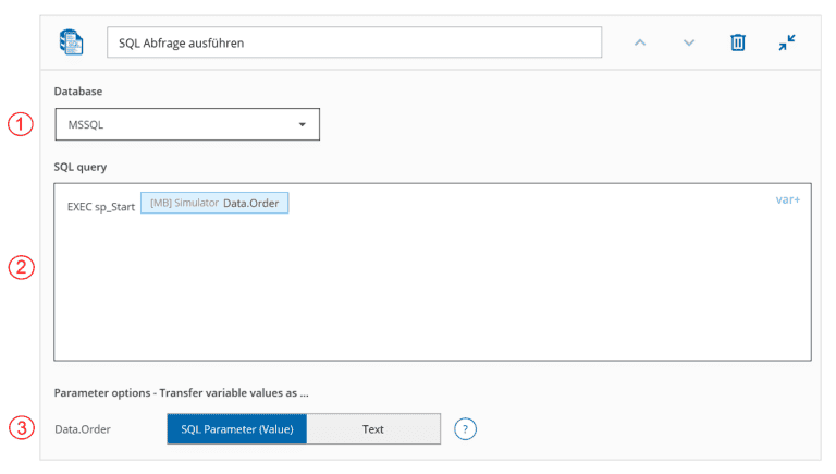 Database: Execute Query - MB Datasuite
