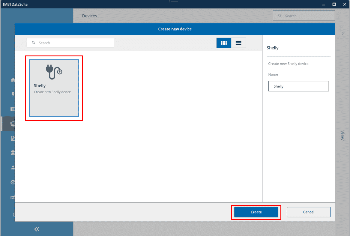 Add devices - MB Datasuite